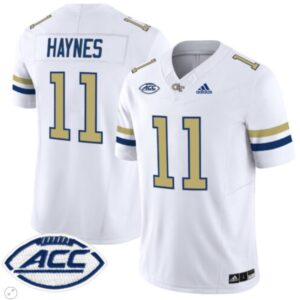 Jamal Haynes  #11 Georgia Tech Yellow Jackets Vapor   White