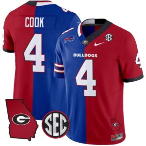 James Cook  #4 Georgia Bulldogs Split Vapor  Stitched