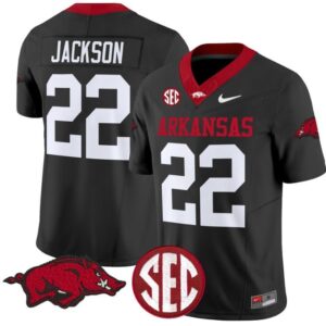 Ja'Quinden Jackson  #22 Arkansas Razorbacks Vapor   Stitched Black