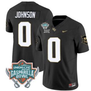 Jason Johnson  #0 UCF Knights Unionhome Patch Vapor  Stitched Black