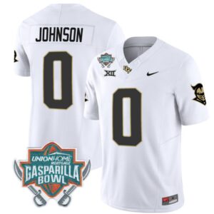 Jason Johnson  #0 UCF Knights Unionhome Patch Vapor  Stitched White