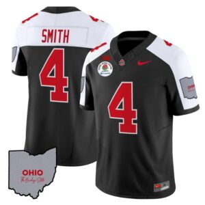 Jeremiah Smith  #4 Ohio State Rose Bowl Patch  V3  Black Alternate