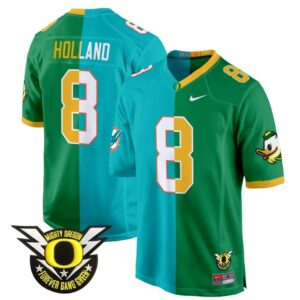 Jevon Holland  #8 Oregon Ducks Split Game College  All Stitched