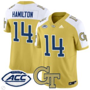 Joe Hamilton  #14 Georgia Tech Yellow Jackets Vapor   Gold Alternate