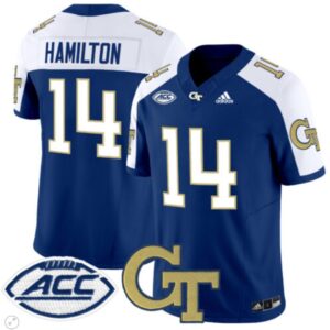 Joe Hamilton  #14 Georgia Tech Yellow Jackets Vapor   Navy Alternate