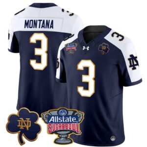 Joe Montana  #3 Notre Dame 2024 Sugar Bowl Patch  Alternate