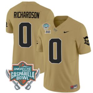 Johnny Richardson  #0 UCF Knights Unionhome Patch Vapor  Stitched Gold