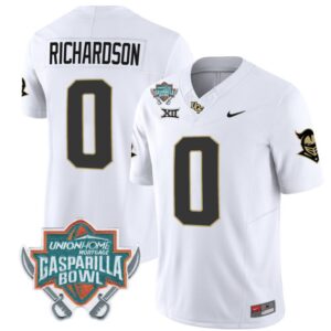 Johnny Richardson  #0 UCF Knights Unionhome Patch Vapor  Stitched White