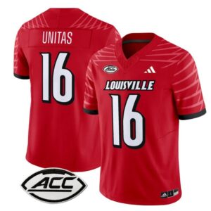 Johnny Unitas  #16 Louisville Cardinals Vapor  Stitched Red