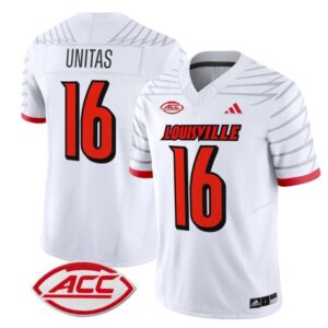 Johnny Unitas  #16 Louisville Cardinals Vapor  Stitched White