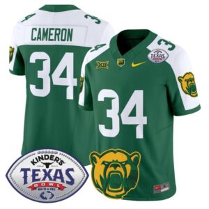 Josh Cameron  #34 Baylor Bears 2024 Texas Bowl  Green Alternate