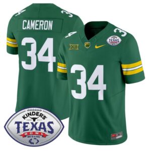 Josh Cameron  #34 Baylor Bears 2024 Texas Bowl  Stitched Green