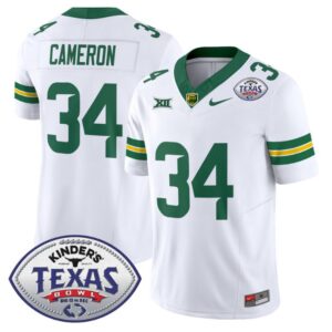 Josh Cameron  #34 Baylor Bears 2024 Texas Bowl  Stitched White