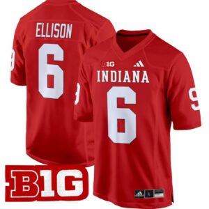Justice Ellison  #6 Indiana Hoosiers 2024 Game V2  Crimson