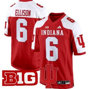 Justice Ellison  #6 Indiana Hoosiers 2024 Game V2  Crimson Alternate