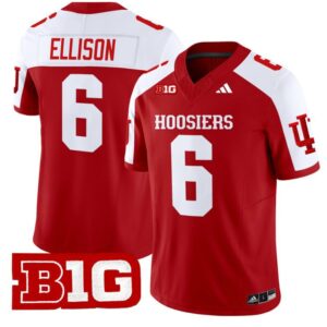 Justice Ellison  #6 Indiana Hoosiers Vapor   Crimson Alternate