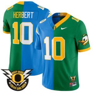 Justin Herbert  #10 Oregon Ducks Split Vapor   Stitched