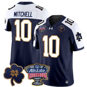 Kris Mitchell  #10 Notre Dame 2024 Sugar Bowl Patch  Alternate