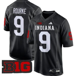 Kurtis Rourke  #9 Indiana Hoosiers 2024 Game V2  Black