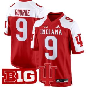 Kurtis Rourke  #9 Indiana Hoosiers 2024 Game V2  Crimson Alternate