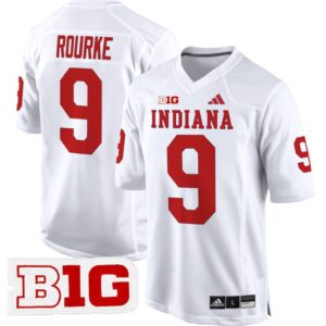 Kurtis Rourke  #9 Indiana Hoosiers 2024 Game V2  White