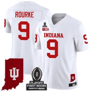 Kurtis Rourke  #9 Indiana Hoosiers CFP First Round Patch  White