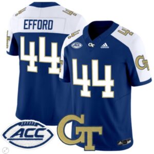 Kyle Efford  #44 Georgia Tech Yellow Jackets Vapor   Navy Alternate