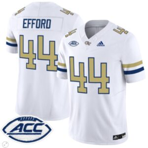 Kyle Efford  #44 Georgia Tech Yellow Jackets Vapor   White