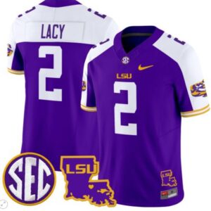 Kyren Lacy  #2 LSU Tigers 2024  College  Stitched Purple Alternate