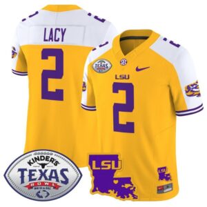 Kyren Lacy  #2 LSU Tigers 2024 Texas Bowl  Stitched Gold Alternate