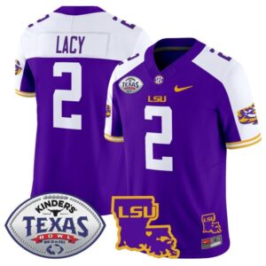 Kyren Lacy  #2 LSU Tigers 2024 Texas Bowl  Stitched Purple Alternate