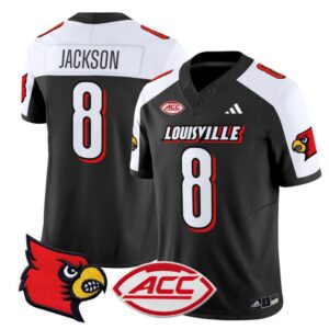 Lamar Jackson  #8 Louisville Cardinals Vapor  Stitched Black Alternate