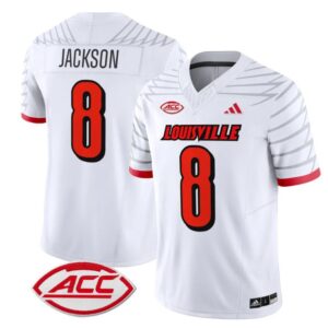 Lamar Jackson  #8 Louisville Cardinals Vapor  Stitched White