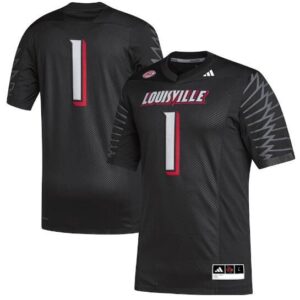 Louisville Cardinals #1 Black Stitched