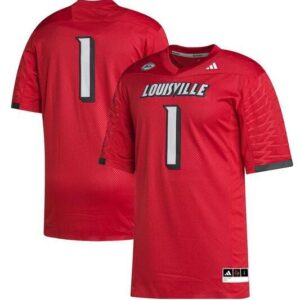 Louisville Cardinals #1 Red Stitched