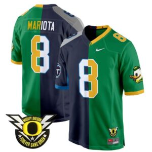Marcus Mariota  #8 Oregon Ducks Split Game College  Stitched