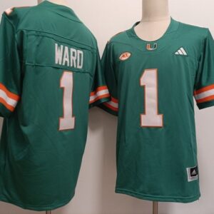 Miami Hurricanes #1 Cam Ward  College  Green