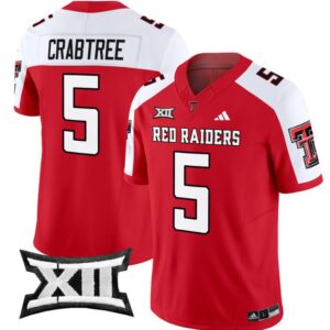 Michael Crabtree  #5 Texas Tech Red Raiders Vapor   Red Alternate
