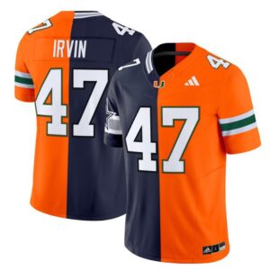 Michael Irvin  #47 Miami Hurricanes Split Vapor  V2  Stitched