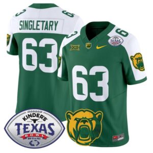 Mike Singletary #63 Baylor Bears 2024 Texas Bowl  Green Alternate