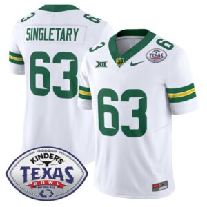 Mike Singletary #63 Baylor Bears 2024 Texas Bowl  White