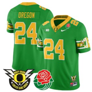 Oregon  #24 Oregon Ducks 2024 Rose Bowl Patch  Stitched Green