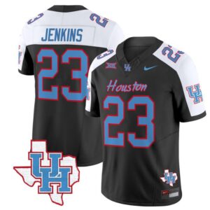 Parker Jenkins  #23 Houston Cougars Oilers College   Stitched Black Alternate