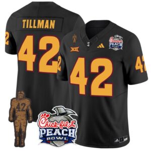 Pat Tillman  #42 Arizona State Peach Bowl Patch  Black