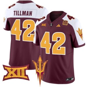 Pat Tillman  #42 Arizona State Sun Devils Vapor  College  Maroon Alternate