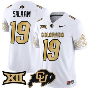 Rashaan Salaam Jersey #19 Colorado Buffaloes Vapor Limited Football White Limited