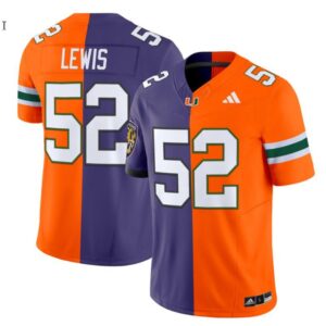 Ray Lewis  #52 Miami Hurricanes Split Vapor  V2  Stitched