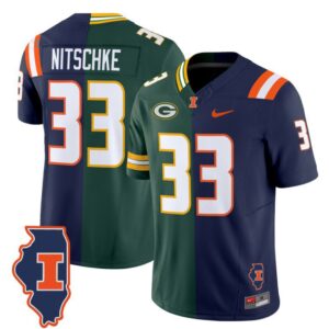 Ray Nitschke  #33 Illinois Fighting Illini Split Vapor