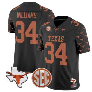 Ricky Williams  #34 Texas Longhorns  Stitched Black