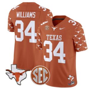 Ricky Williams  #34 Texas Longhorns  Stitched Texas Orange